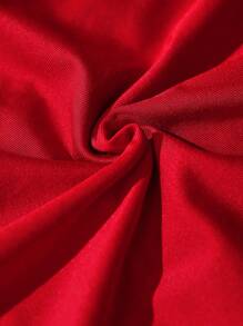 Slaydiva Vestido rojo con tirantes finos y ajustado al Body - Rojo - Ver 6