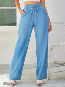 SHEIN Jeans De Mujer - Lavado ligero - Ver 3