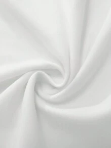 SHEIN EZwear 女款休閒t恤,時尚女王領短袖夏季tee,適用於春夏季,女裝 - 白色 - 查看 7