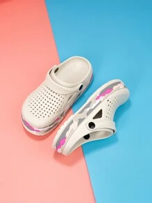Women's Lightweight Anti-Slip Printed Hollow-Out White Breathable Sandals