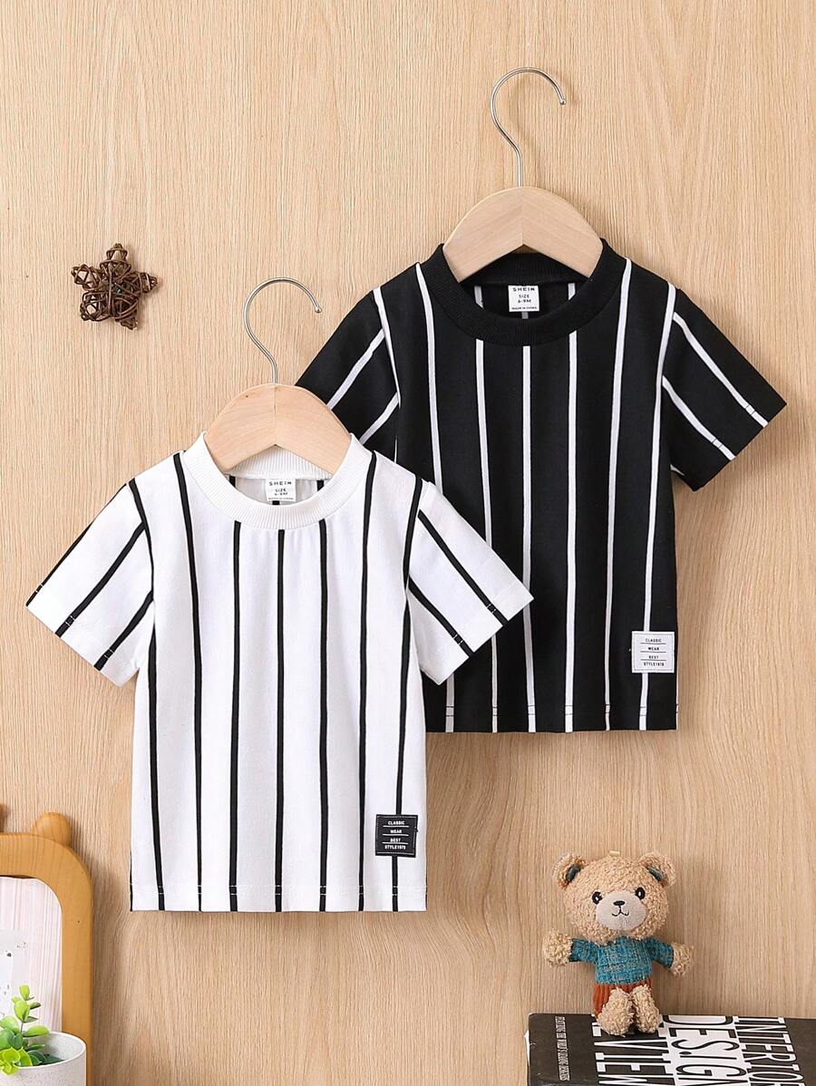 Baby Boys' Striped Short Sleeve Top