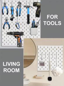 SHEIN Basic living 3 pièces Métallique Crochet Panneau Perforé Accessoire Crochet Pour Organisation Outil Ustensile De Cuisine Dans Panneau Perforé , Panneau Perforé Crochet Kit Panneau Perforé J Crochet Assortiment , garage Outil Stockage Artisanat Crochet Panneau Perforé ( Blanc )