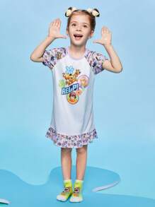 SCOOBY-DOO X SHEIN 2 Pairs Of Thick, Soft, Sweat-Absorbent And Cute Cartoon Pattern Children Short Socks - Multicolor - View 8