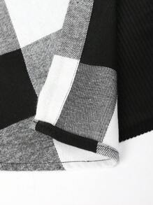 Manfinity Homme Men's Checked Long Sleeve Hooded Overcoat, Fall, Winter - Multicolor - View 5