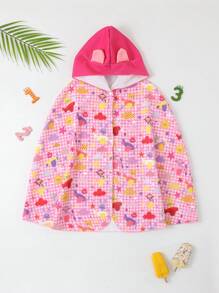 少女專屬披肩領吸水浴袍