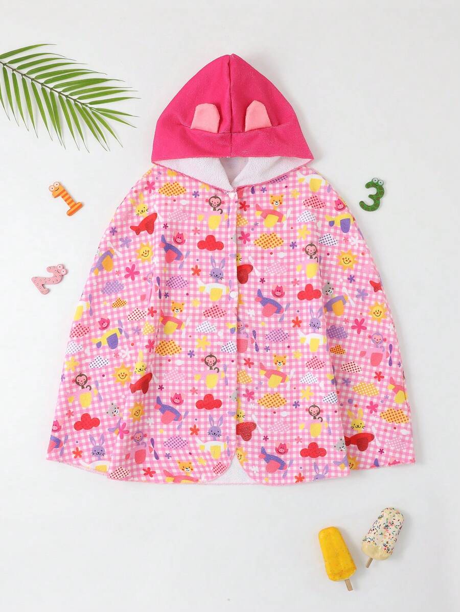 少女專屬披肩領吸水浴袍