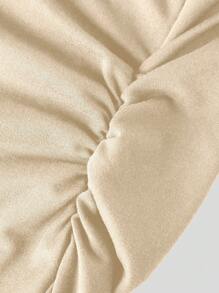 SHEIN Unity Women's Solid Color Bell Sleeve Shrug Top And Cami Dress 2pcs Set - Apricot - View 8