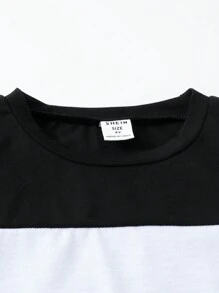 Conjunto Simple De Moda De Dos Tonos Para Hermanos (se Venden 2 Sets Por Separado) - Multicolor - Ver 5