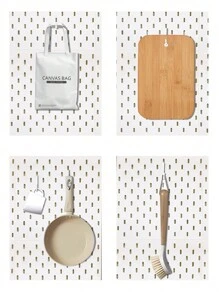 SHEIN Basic living 3 pièces Métallique Crochet Panneau Perforé Accessoire Crochet Pour Organisation Outil Ustensile De Cuisine Dans Panneau Perforé , Panneau Perforé Crochet Kit Panneau Perforé J Crochet Assortiment , garage Outil Stockage Artisanat Crochet Panneau Perforé ( Blanc )