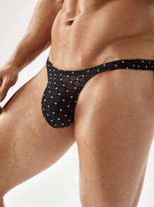 DrisQ Heren Schoenen met elastiek Zacht Sexy Exotisch Zwart String Met Opening Achteraan T-Back