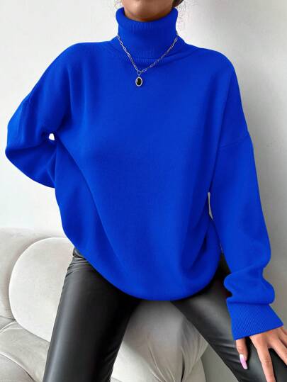 EURMUSE Höghalsad Ärm Tröjor