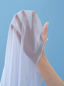 SHEIN Swim Women Sheer Mesh Top + Skirt Set - White - View 6