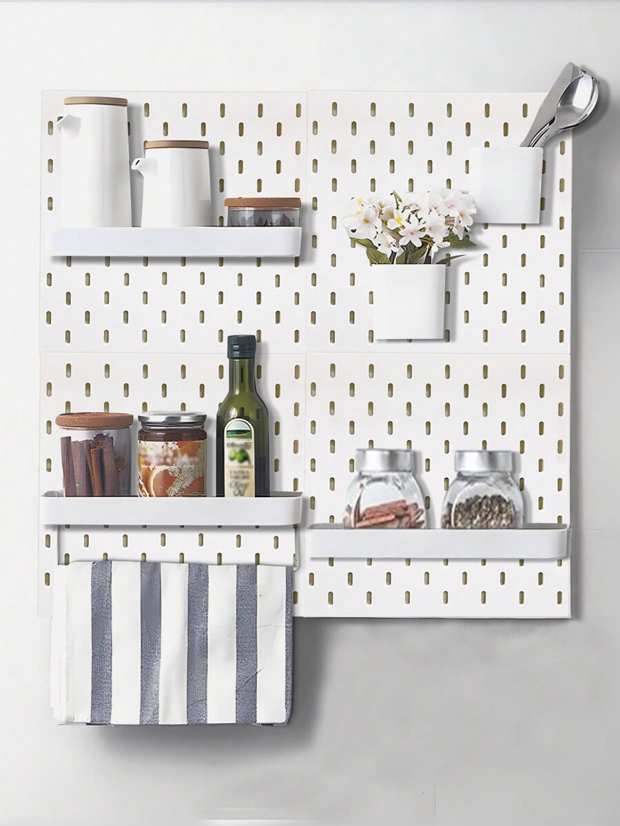 SHEIN Basic living 1Pc Storage Bin Organize Cutlery in Pegboard