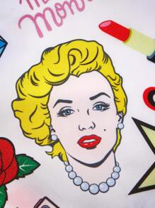 Marilyn Monroe X SHEIN Fashionable Foldable Portable Shopping Bag - Multicolor - View 3