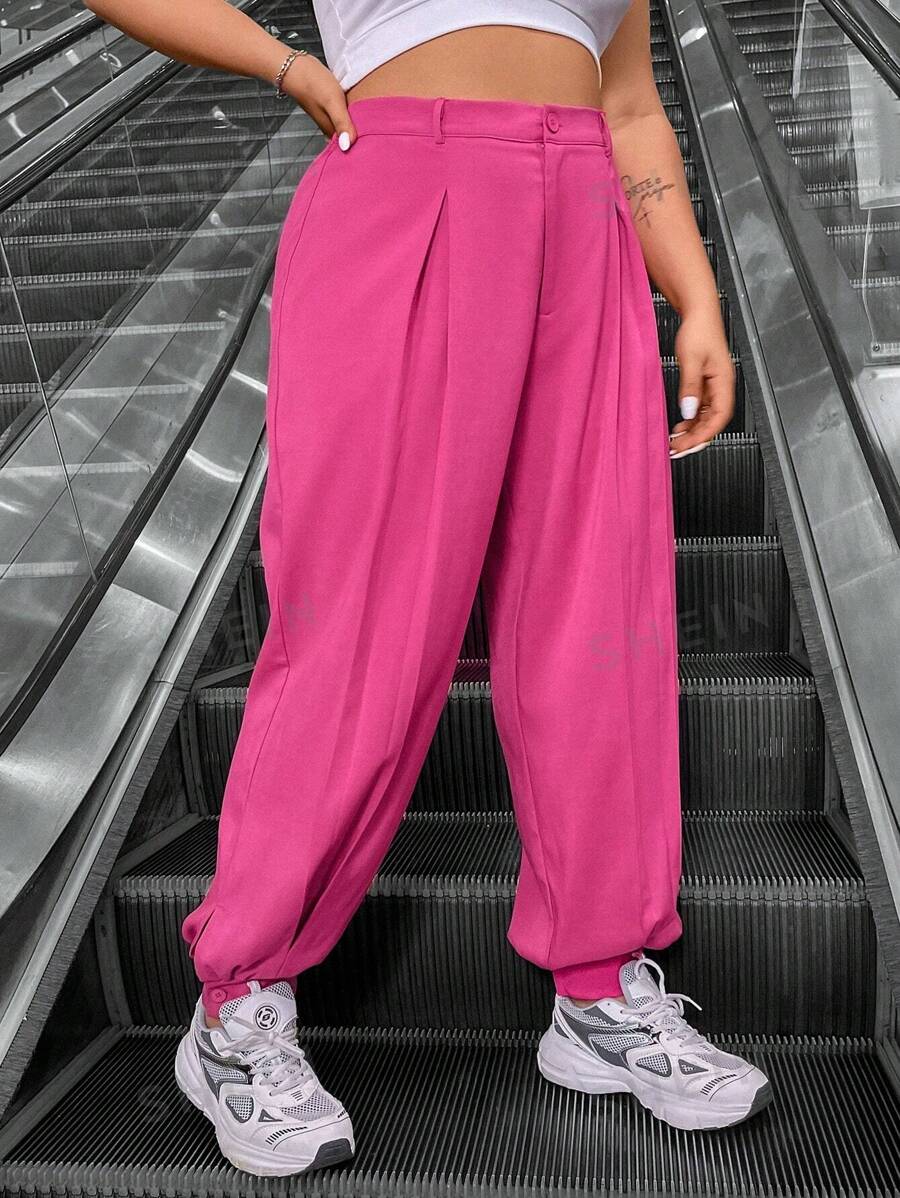 Flirla Pantaloni cu tiv elastic pentru damă de mărime mare