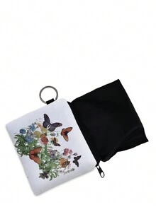 ROMWE Fairycore 蝴蝶與花印花袋款號: 640731 - 彩色 - 查看 2