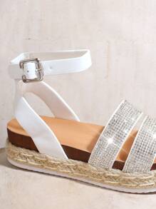 Mini mi Sandalias Planas Para Niños - Blanco - Ver 3