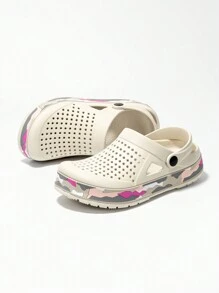 Women's Lightweight Anti-Slip Printed Hollow-Out White Breathable Sandals