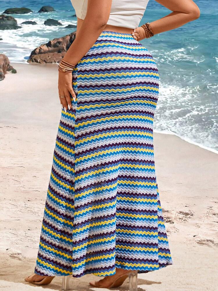 Women's Plus Size Knitted Hollow Out Mermaid Skirt Fall Cloth For Women