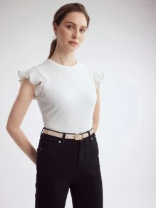 MOTF PREMIUM 杏色不对称带扣腰带 优雅 - 杏色 - 查看 5