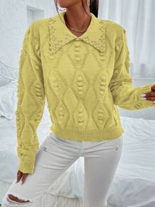 EMERY ROSE Langärmliger Pullover Mit Perlen-details