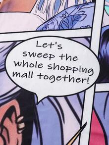 SHEIN 少女時尚休閒街頭風卡通印花無袖裙 - 彩色 - 查看 6