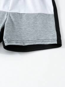 Conjunto Simple De Moda De Dos Tonos Para Hermanos (se Venden 2 Sets Por Separado) - Multicolor - Ver 7