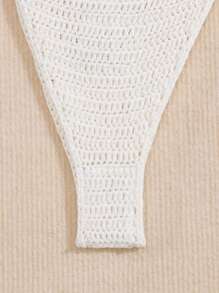 Swim Mod Summer Beach Women's Beaded Halter Neck Cover Up Top Wedding