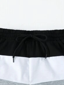 Conjunto Simple De Moda De Dos Tonos Para Hermanos (se Venden 2 Sets Por Separado) - Multicolor - Ver 6