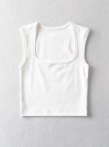 INAWLY 5入組實色修身背心，貝比T女裝，夏季 - 彩色 - 查看 6