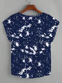 SHEIN LUNE Women's Leopard Character Printed Round Neck T-Shirt - Multicolor - View 2