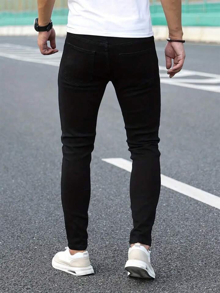 Pantalones Ajustados Para Hombre Con Letras Impresas Y Tejido Elastico Mode de Mujer SHEIN Espana