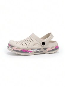 Women's Lightweight Anti-Slip Printed Hollow-Out White Breathable Sandals