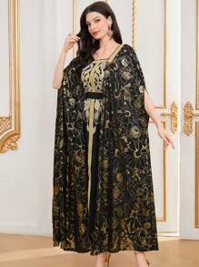 Al Najma 女士迷人優雅連衣裙 - 黑色 - 查看 7