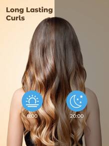 Teckwe Curling Iron,32mm Barrel Produces Classic Curls Power Cord 360° Rotation & 10S Quick Shaping For Use On Short,Medium And Long Hair - EU Plug