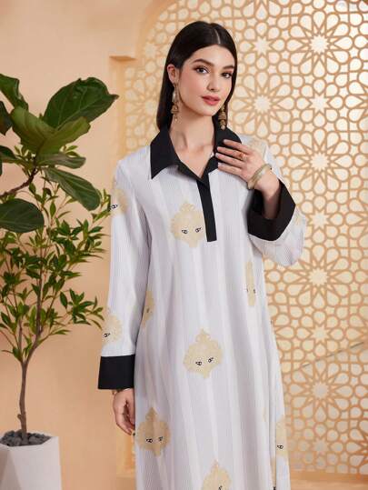 Al Najma 女士寬鬆印花休閒裙