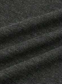 Manfinity Homme Men Plain V-Neck Short Sleeve T-Shirt, For Gym - Grey - View 5