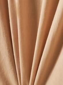 RueChic Men Solid Button Up Shirt - Apricot - View 3