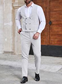 Manfinity Mode Men's Plus Size Simple Business Suit