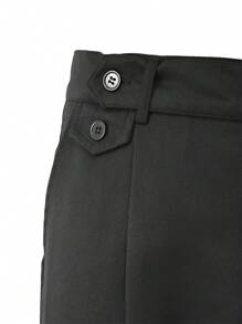 Manfinity Mode Men's Slim Fit Pleated Tapered Pants - Black - View 6