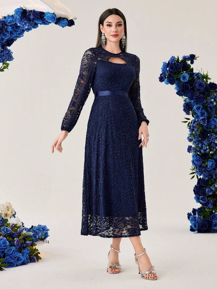 Lace Hollow Out Women's Dress