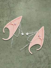 ROMWE Fairycore 1 對可愛精靈耳朵角色扮演道具 - 彩色 - 查看 3