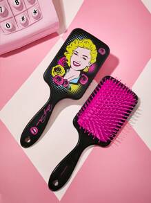 Marilyn Monroe X SHEIN Black Cushion Hair Brush - Black - View 1