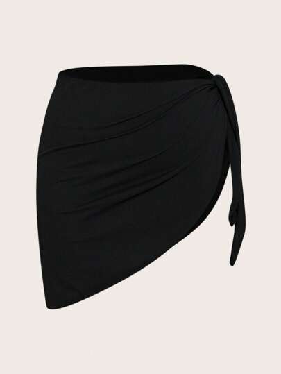 Swim Lushoire מידות גדולות נשים צד קשר חצאית כיסוי