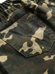 SHEIN Wildeya Jeans De Camuflaje De Carga Casual, Con Estilo Y Vintage Para Chica Adolescente Con Pierna Recta