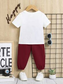 SHEIN Đứa bé trai Giải trí Mô hình sư tử Thể thao Bộ đồ - Nhiều màu - Xem 2