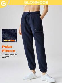 GLOWMODE Polar Fleece Good Vibrations Drawstring Track Pants With Pocket Comfortable Warm Fall Winter
Rm - Dark Blue - View 2