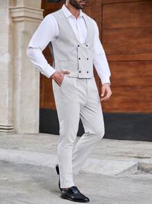 Manfinity Mode Men's Plus Size Simple Business Suit