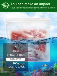 SHEIN Basic living 1pc Clear Food Storage Bag - Clear - View 4