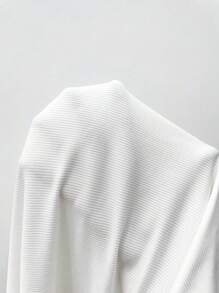 SHEIN Unity Quần skinny Áo ba lỗ Với Chi tiết xếp nếp - trắng - Xem 6